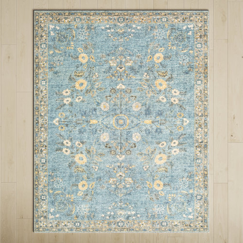 Birch Lane™ Berger Performance Blue/Gray/Yellow Rug & Reviews Wayfair